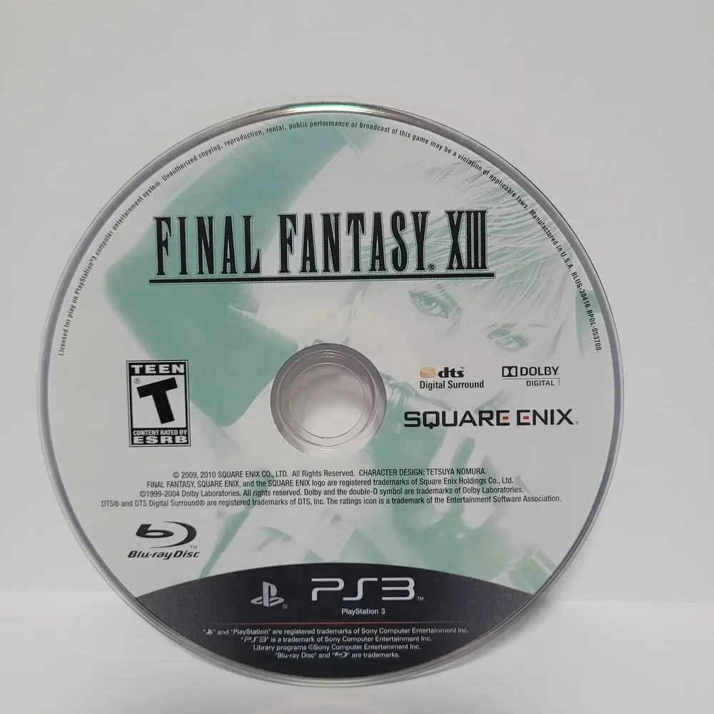 Final Fantasy XIII PS3 (Sony PlayStation 3 Games) With Manual
